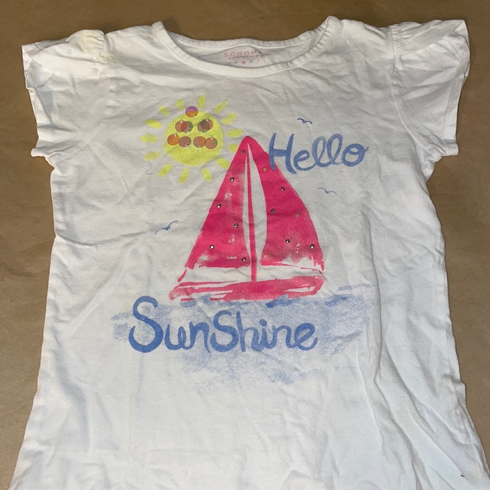 Girls short sleeve summer T-shirt size 7